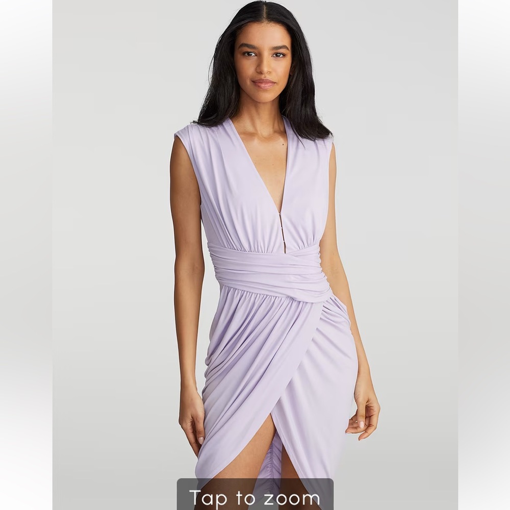 New York & Company Lavender Wrap Dress